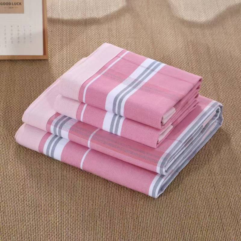 老粗布凉席三件套